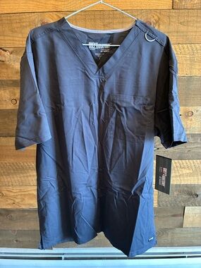 Grey's Anatomy Men's Navy V-Neck Scrub Top